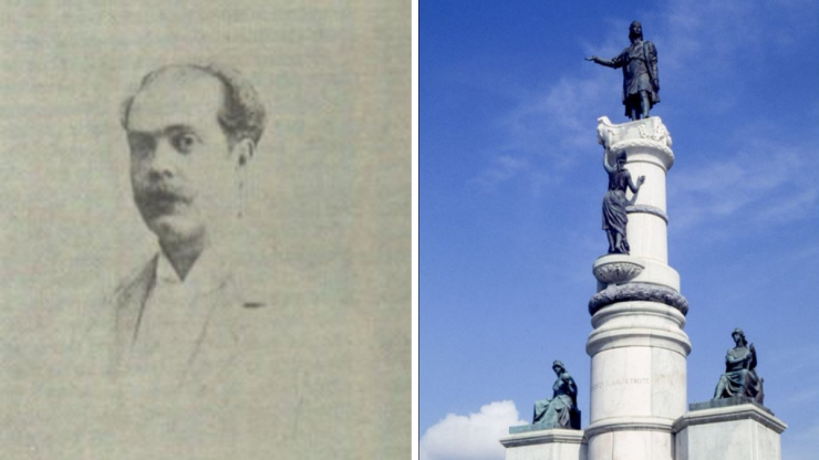 Rafael de la Cova, escultor de la estatua de Colón
